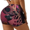 thumbnail image 1 of Fotbe Romantic Heart Guitar Shorts Sin Costuras – Shorts Deportivos de Cintura Alta para Mujer, Elásticos para Gimnasio, Yoga, Running o Ciclismo-Medium, 1 of 8