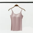 thumbnail image 3 of Fulijie No Boundary Tank Top With Chest Pads,Womens Tops,Women With Chest Pads Five Fingers Without Steel Ring Bra Cups One Sports Camisole, 3 of 4