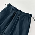 thumbnail image 5 of ABATAB Cargo Pants for Women with Pockets Wide Leg Hiking Pants Casual Drawstring Gym Outdoor Fashion Trousers for Travel, 5 of 6