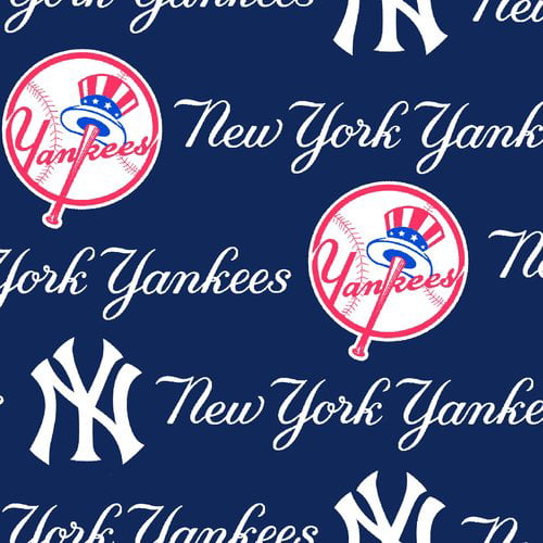 MLB New York Yankees Fleece Fabric, per Yard - Walmart.com
