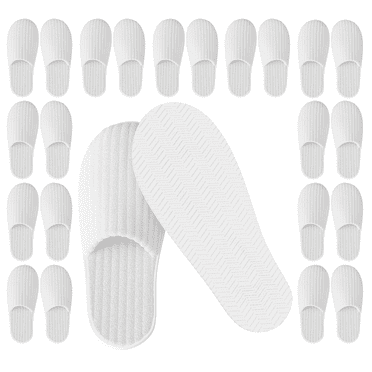 12 Pairs Closed Toe Spa Slippers Coral Fleece Washable Disposable Home Slippers for Women Men Guests Hotels House Slippers Housewarming Indoors Bathroom Party Traveling