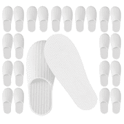 12 Pairs House Slippers for Guests, Washable Spa Slippers Disposable Slippers for Guests, Hotel Slippers Guest Slippers for Shoeless Home, Non Slip Indoor Slippers Home Slippers for Women Men