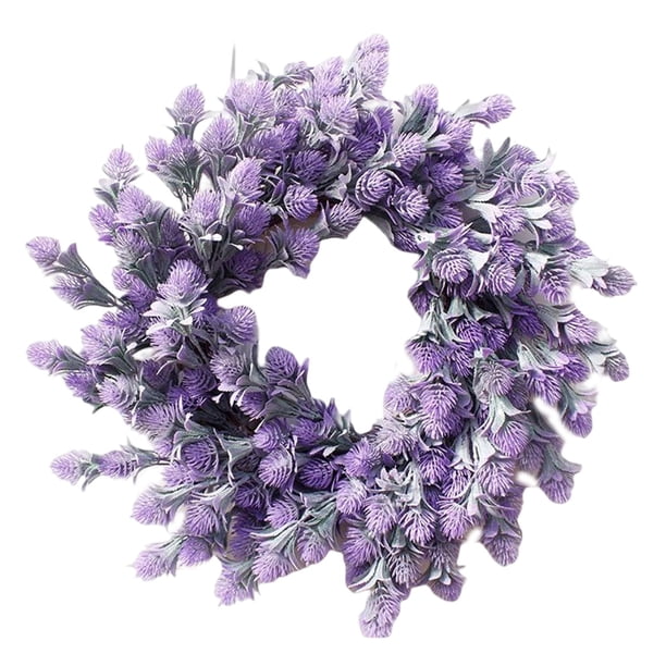 natural, de ratán, colgante de pared, de primavera artificial para patio, boda, verano, sa de , decoración Púrpura Sunnimix Corona de la puerta de entrada