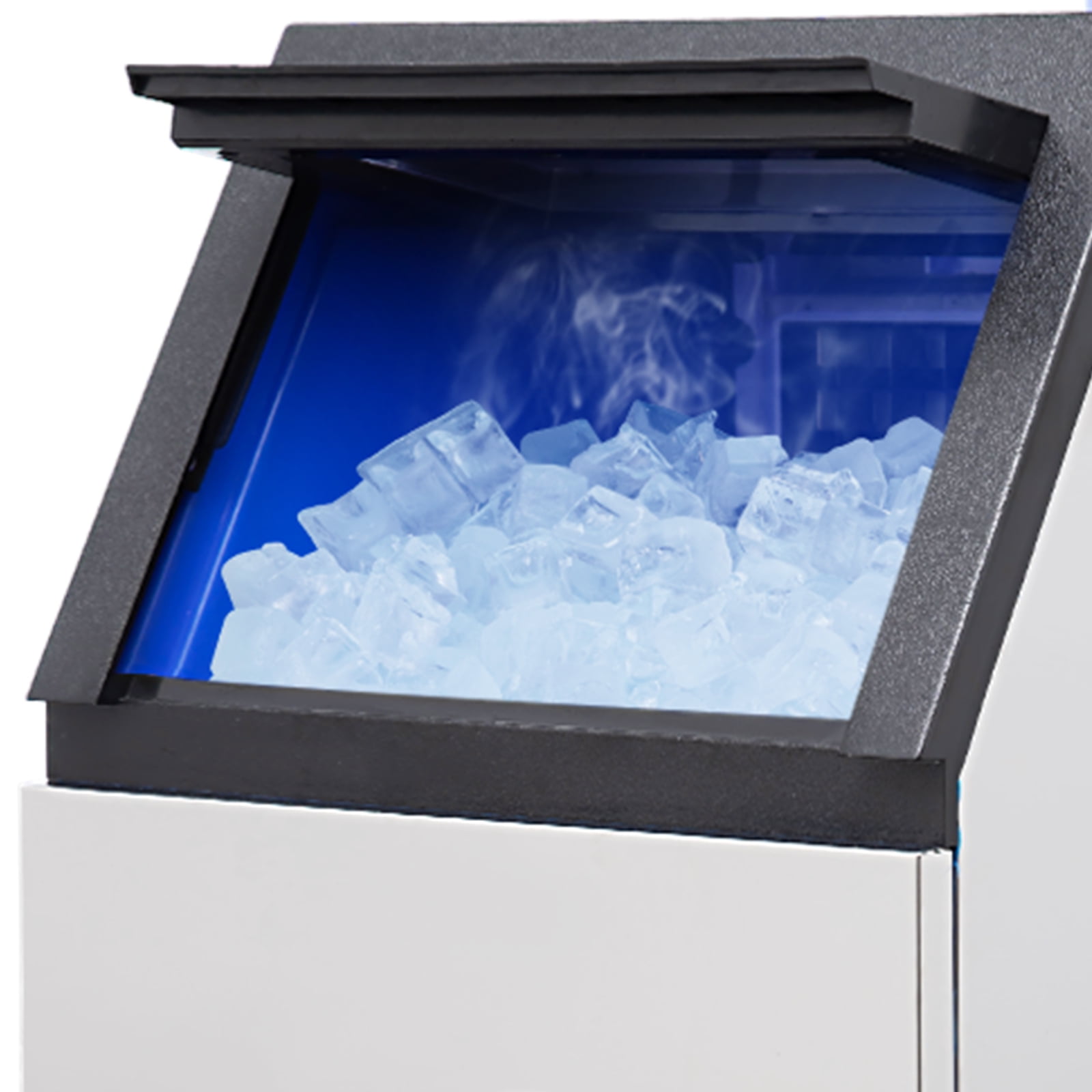 Commercial Ice Maker Freestanding Cabinet Machine with 24LBS Storage Bin 32 Ice Trays&Scoop 100lbs/24H Counter Ice Maker for Home Office Restaurant Bar