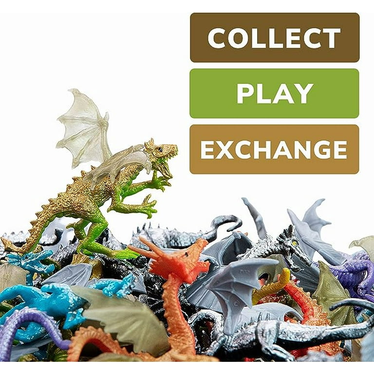 Bulk Toys - 2 inch Dragon Toys - 24 Pcs Dragon Playset for Party Favors - Pinata Stuffers - Goodie Bag Supplies - Bulk Gifts for Kids - Vending