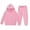 Pink, variant on Kids Girls Sweatsuits 2 Piece Set Child Toddler Boys Long Sleeve Solid Warm Hoodie Pullover Tops Pants Outfits Sweat Suit Casual Outfits Sets 2-3 Years
