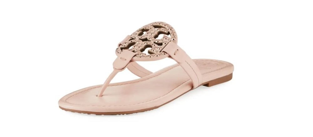 tory burch seashell pink flip flops
