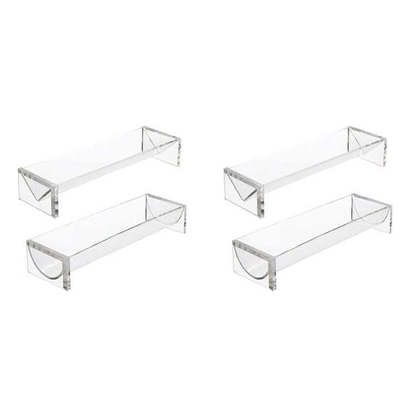 2X Clear Cracker Serving Tray, Transparent Macaron Display Tray, Rectangular Cracker Holder for Serving Trays