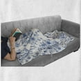 thumbnail image 6 of Anemone Flower Soft Flannel Fleece Blanket, Floral Pattern with Bouquet of Blue Flowers Delicate Victorian Design, Cozy Plush for Indoor and Outdoor Use, 70" x 90", Night Blue White, by Ambesonne, 6 of 6