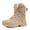 Wheat, variant on Men's Snow Boots Warm Insulated Faux Fur Lined Mid Calf Outdoor Waterproof Winter Boots, Black