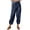 Dark Blue, variant on SOFTCCLO Wide Leg Pants for Women Casual Solid Relaxed Fit High Waist Trousers Button Ankle Wide Leg Womens Pants Army Green XXXL