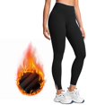 thumbnail image 2 of Fleece Lined Leggings Women Thick Soft High Waisted Tummy Control Yoga Pants Winter Thermal Warm Workout Pants, 2 of 8