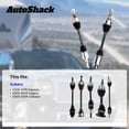 thumbnail image 3 of AutoShack Front CV Axle Shafts | Replacement for 2008-2016 Subaru Impreza 2005-2009 Subaru Legacy 2005-2009 Subaru Outback | 2-PC, 3 of 5