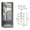 thumbnail image 5 of Eclife 24" Corner Medicine Cabinet with Mirrored Door, Triple Shelf, White, 5 of 9