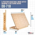 US Art Supply "Sketch Master" Adjustable Wood Artist Drawing