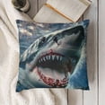 thumbnail image 3 of YINGXI Pillow Covers,Ocean Nautical Adventure Reversible Throw Pillow Covers Cases,Sea Wave Seaside Cabin Decor Square Cushion Covers Set for Living Room 18x18in, 3 of 5