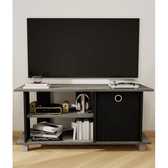 50 Inch Bedroom TV Stand with Bin, Three-Tier Living Room TV Entertainment Center for TVs Up to 40", TV Entertainment Center with Storage for Bedroom, Living Room