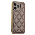 thumbnail image 2 of Funda de teléfono de PU galvanizada para iPhone 14 Pro Max, marrón, 2 of 5