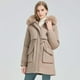 thumbnail image 4 of Parkas de manga larga para mujer, chaqueta holgada coreana de longitud media, abrigo para mujer, 4 of 8