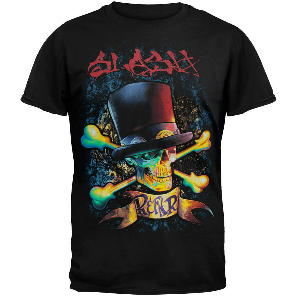 Slash - Slash - Red Letters Top Hat Crossbones T-Shirt - 3X-Large ...