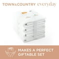 thumbnail image 2 of TOWN & COUNTRY EVERYDAY 4-Piece Textured Windowpane Bath Towel Set, 30"x58", 100% Cotton, Plush & Absorbent 550GSM, White, 2 of 8