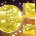 thumbnail image 5 of Trendix Disco Ball, 12 Inch Disco Ball with Hanging Ring, Mirror Ball for DJ Party Wedding Decor, Rotating Light Effect Ball for Club Stage Halloween Christmas Decoration (Golden), 5 of 11