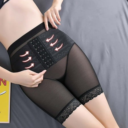 

Rewenti Women s Panties Lace High-Waist Buttocks Puller Abdomen Ne-Piece Shapewear with Tummy Control Black 8(L)
