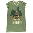 thumbnail image 3 of LazyOne Women's Nightgown, Funny V-Neck Sleep Shirt for Women (I Believe Bigfoot, S/M), 3 of 6