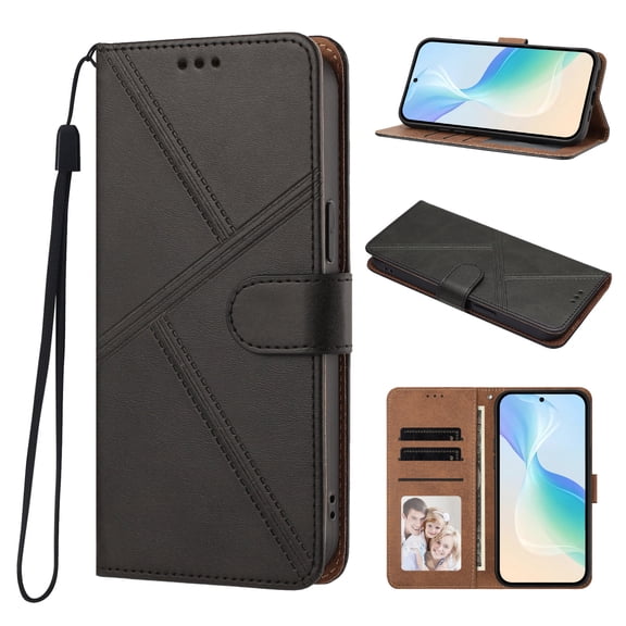 Case for Motorola Moto G Play 5G 2026 Wallet Flip PU Leather Case with Card Slots Kickstand Shockproof Magnetic Phone Cover, Black