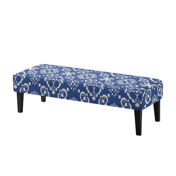 Psesaysky Rectangular Long Bench Slipcover with Geometric Floral Theme , Stain Resistant Polyester Spandex Fabric for Dining and Bedroom Home Use