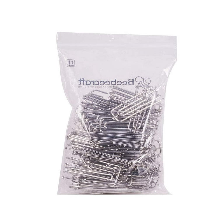 60pcs Stainless Steel Curtain Pleat Hooks Drapery Hook and Pin for Pleated Drapes 4 Prongs Pinch Pleat Hook Clips Traverse Pleater 4 End Curtain