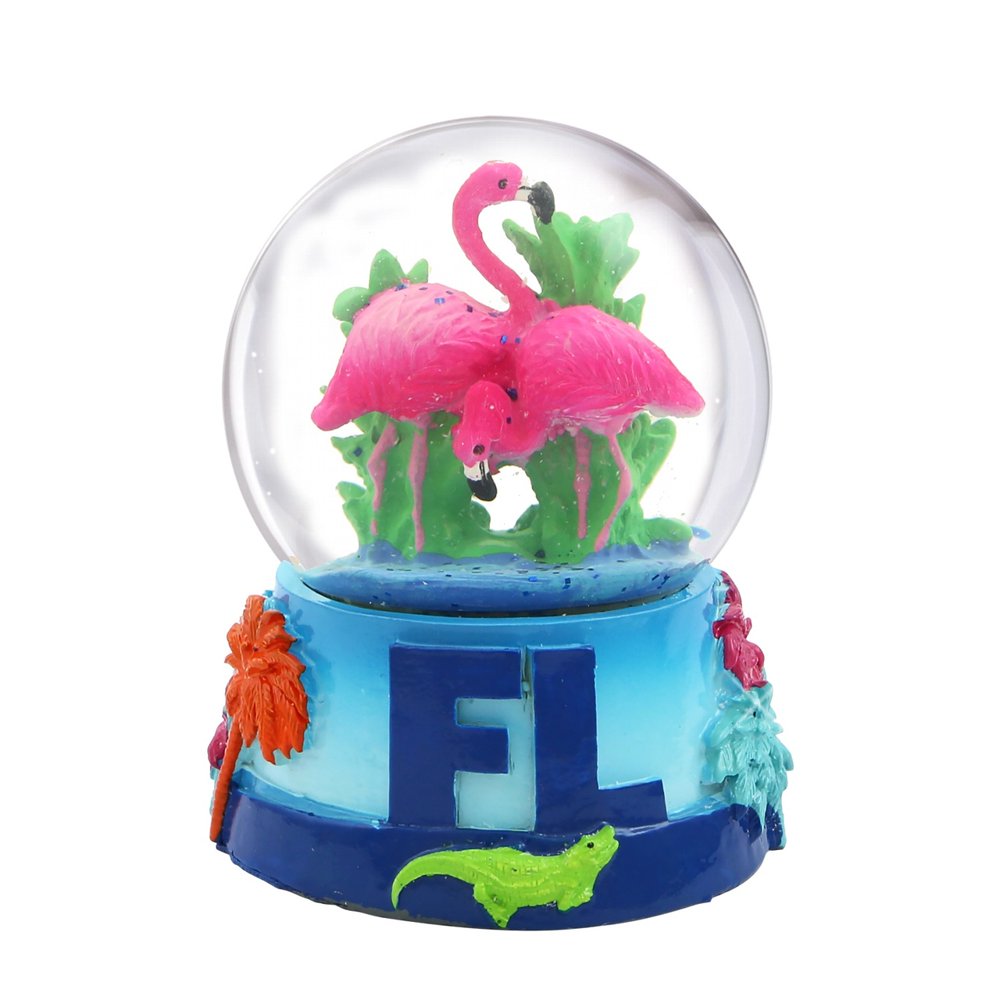 Florida Flamingo Snow GLobe 65mm