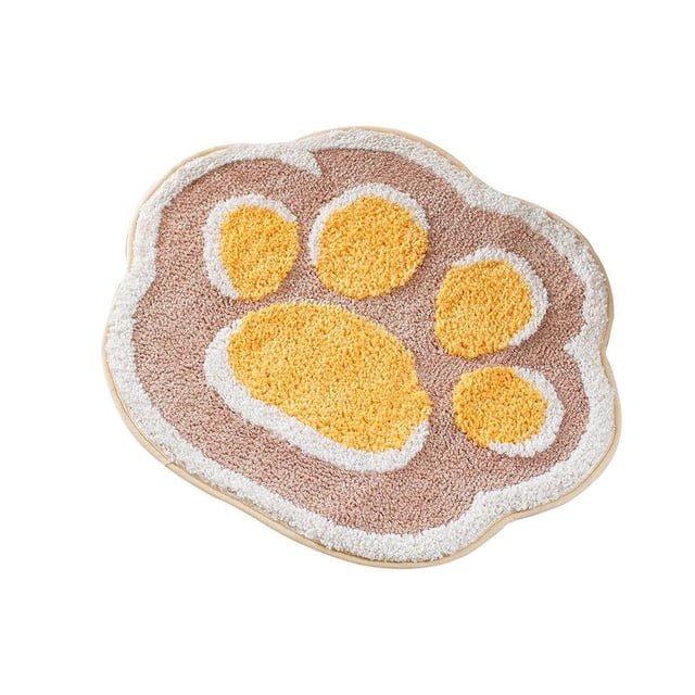 Matsuzay Alfombrilla de interior, alfombrilla de baño antideslizante, alfombrilla de felpa con huella de gato de dibujos animados para baño, Decoración del hogar No.2 Matsuzay HA028414-02