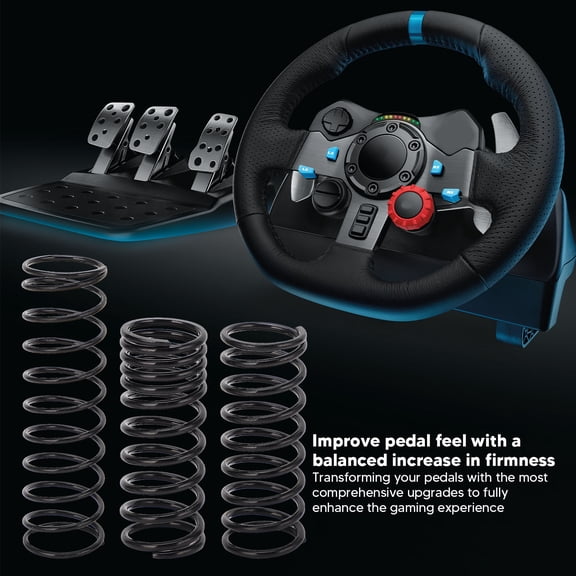 Racing Wheel Pedal Springs, Upgrade Kit For Realistic Feel Improved Lap Times, 3Pcs