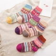 thumbnail image 3 of Zhengup Cottagecore Wool Socks for Women Vintage Aesthetic Thick Winter Knitted Socks Cute Coquette Ankle Fuzzy Socks, 3 of 7