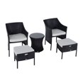 thumbnail image 1 of Outsunny Ensemble extérieur de café de rotin de 5pcs, 1 of 9