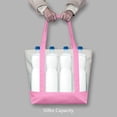 thumbnail image 4 of Tote Bag with External Pocket, Top Zip Closure, Everyday Essentials (Black/Natural 1-Pack), 4 of 5