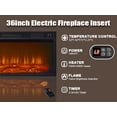 thumbnail image 5 of BOSHIRO 90" Electric Fireplace with Mantel and Cabinets, Fireplace TV Stand with 36" Insert Heater, LED Light Power Outlet for Living Room Bedroom, 5 of 7