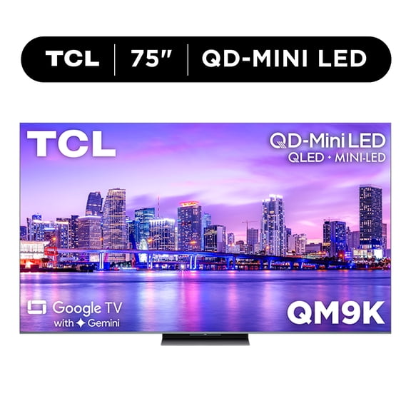 TCL 75" Class QM9K Series QD-Mini LED QLED 4K UHD Smart Google TV with Gemini (NEW 2025) - 144Hz, Local Dimming, CrystGlow WHVA Panel - 75QM9K