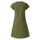 thumbnail image 5 of MELDVDIB - Vestido informal de verano para mujer, talla grande, suelto, liso, sin mangas, escote en V, manga corta, recto, regalo en liquidación, 5 of 5
