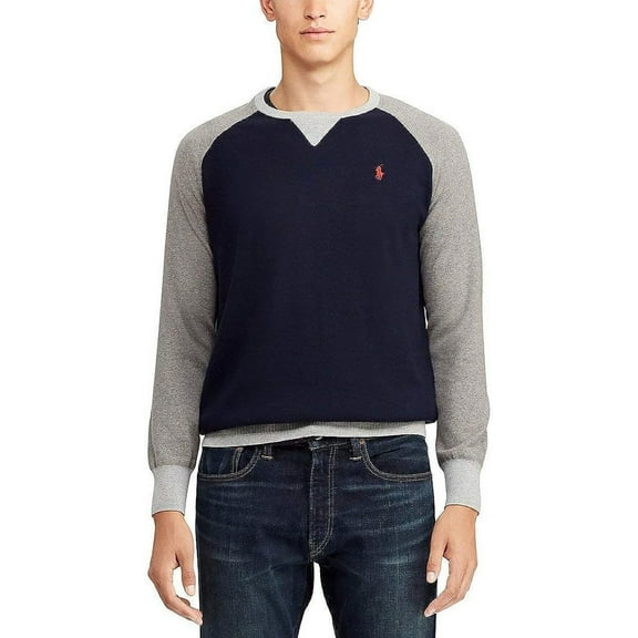 Polo Ralph Lauren Color-Block Raglan Sweater Navy - Medium