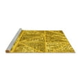thumbnail image 2 of Ahgly Company Machine Washable Indoor Square Patchwork Yellow Transitional Area Rugs, 7' Square, 2 of 4