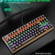 thumbnail image 5 of mecánico USB para juegos, Panel desmontable anti-fantasma, retroiluminado con íris para juegos, mecanografía, computadora de escritorio, 87 llaves Hugo  Teclado mecánico, 5 of 10