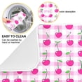 thumbnail image 2 of Cherry on Gingham Dish Drying Mat 16x18 Absorbent Microfiber Draining Rack Pad for Kitchen Counter Sink, 2 of 8