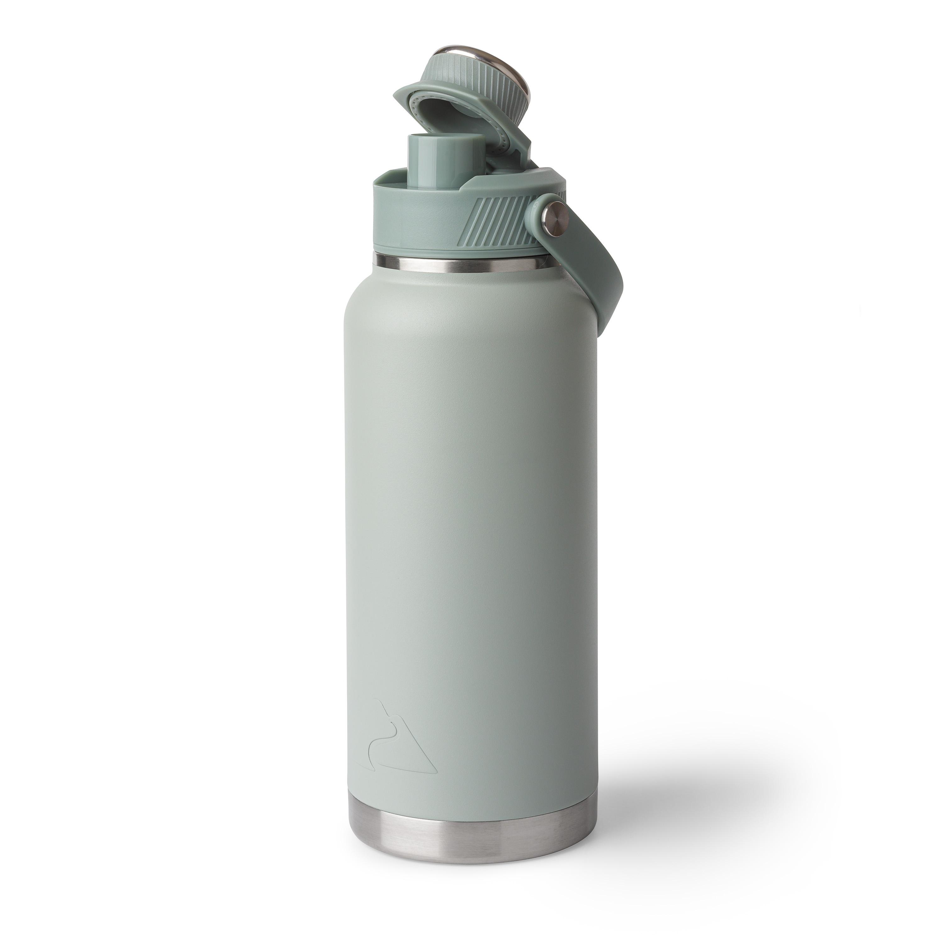 Botella de agua aislada de acero inoxidable de 32 oz con tapa de chorro, color verde salvia 6