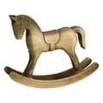 thumbnail image 2 of Kuntesetty Rocking Horse Artistic Decoration Handcraft Ornament for Gift Porch Tabletop Light Yellow, 2 of 9