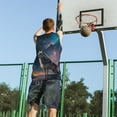 thumbnail image 5 of Naloa Night Sky Wolf Basketball Jersey Reversible Men's Mesh Athletic Sports Shirts Training Practice S-4XL3X-Large, 5 of 6