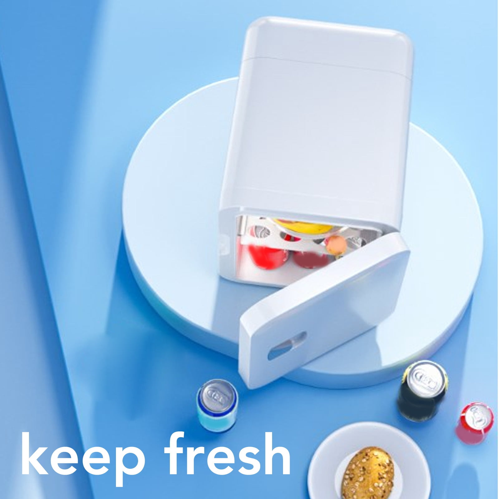 Rupoun 6L Mini Fridge Portable Cooler and Warmer, Compact Skincare Refrigerator for Makeup, Medications, Home, Office and Car (13 x 11.8 x 9.4 inches / 33 x 30 x 24 cm), White