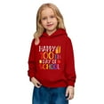 thumbnail image 5 of XAOFW Children's Hoodies Sweatshirts 100 Days Of School Print Fashionable Hoodie Casual Loose Fit Pullover Long Sleeve Hooded Sweatshirt Trendy Cozy Family Gathering Top, 5 of 7