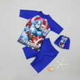 thumbnail image 1 of Children's 3-piece Swimming Cap Short Swimsuit Swimming, 1 of 7